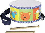 Clifton Spielzeug-Musikinstrument Kindertrommel mit Motiv, mit Kinderlieder CD