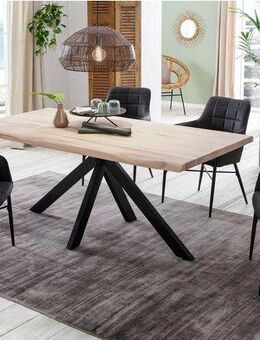 Home affaire Esstisch Tristan, Massivholz Wildeiche mit echter Baumkante