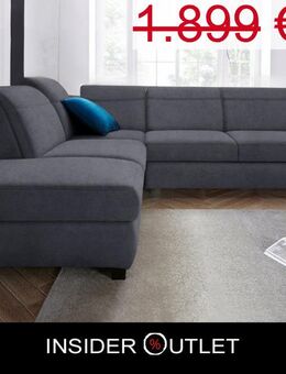 Ecksofa 273x228 Grau Schlaffunktion Luxus-Microfaser Couch - Köln