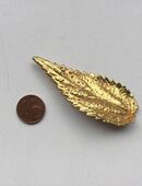 Damen Vintage Schmuck Brosche Blatt Vergoldet in 36043