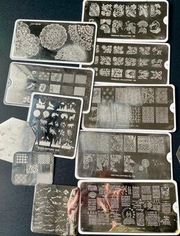 107 + 1x XXL (X-mas, Weinhnachten) Stamping Schablonen für kreative Nail art - Bad Liebenstein Steinbach