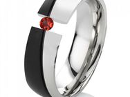 Damenring Edelstahl DE100 mit Granat ROT - Aholming