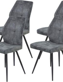 HELA 4-Fußstuhl ALLY (Set, 4 St), 4-Fuß, 360° drehbar, gepolstert, Vintage Velvet mit Steppnähten