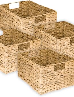 4x HMF Aufbewahrungskorb faltbarer Korb geflochten Wasserhyazinth - Birkenfeld (Baden-Württemberg)