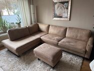 Ecksofa Stoff-white /creme-Kentucky - Hamburg