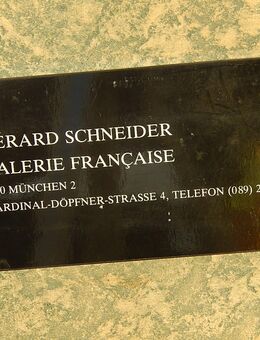 Galerie Française - Gérard Schneider - Jean-Paul Cleren - München Maxvorstadt