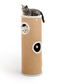 Lionto Kratztonne mit Jute, beige - H 100 x L 36 x B 36 cm