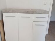 1 Sideboard in Weiß/ Marmor Optik - Bochum Wattenscheid
