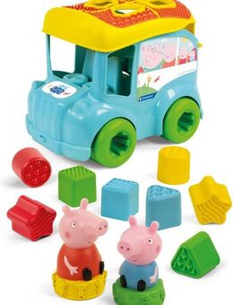 Clementoni® Steckspielzeug Baby Clementoni, Peppa Pig, Formensortier-Bus, Made in Europe