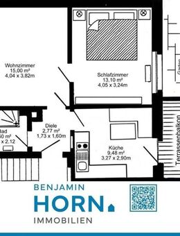 Charmante 2-Zimmer-Wohnung mit Balkon -Marlesreuth - Naila