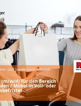 Verkäufer (m/w/d) für den Bereich Teppichboden / Möbel in Voll- oder Teilzeit, unbefristet - Nauen