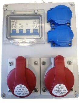 GEBÄUDESCHALTANLAGE SCHALTANLAGEN Wandverteiler Baustrom Elektroverteiler Verteilerkasten 16A 32A 2x230V - Wuppertal