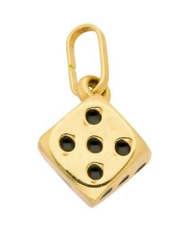 Adelia´s Kettenanhänger 585 Gold Anhänger Würfel, Goldschmuck für Damen
