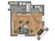 Charmantes Apartment mit ca. 36 m² Wfl. im Loft-Style mit hohen Decken, großen Fenstern, Einbauküche und Kellerabteil - Zwickau
