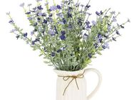 Kunstblume Blütenbusch, I.GE.A., Höhe 43 cm, Im Keramik-Krug mit Schleife