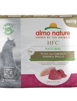 Sparpaket Almo Nature HFC Natural Pouch 24 x 55 g - Thunfisch & Huhn