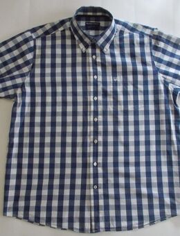 Herren Halb Arm Hemd Basefield Blau Weiß in der Gr. 2XL zu verkaufen. - Bielefeld