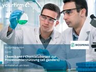 Chemikant / Chemielaborant zur Prozessunterstützung (all genders) - Frankfurt (Main)