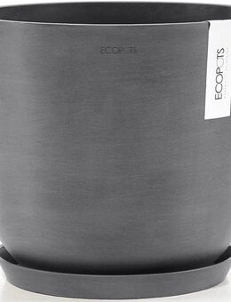 ECOPOTS Blumentopf Oslo 25 Grau, für innen und außen: frostsicher, bruchsicher und lichtbeständig