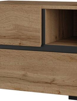 Home affaire Nachtkommode Cross, moderner griffloser Nachtschrank, Nachttisch, Nachtkonsole mit 2 Schubladen