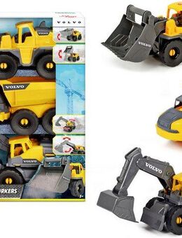 Dickie Toys Spielzeug-Baumaschine Volvo Tough Work Force, (Set, 3-tlg)