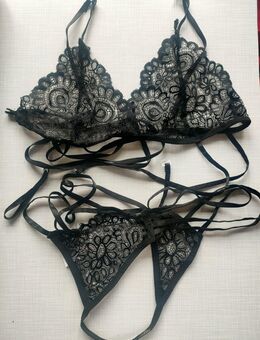 Dessous Reizwäsche Lingerie Frau Damen Spitze BH Set G-String - Mutterstadt