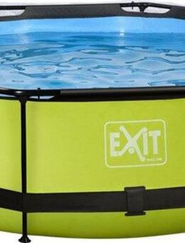 EXIT Framepool inkl. multifunktionaler Abdeckung (Set, 4-tlg), ØxH: 300x76 cm, mit Filterkartuschen-Pumpe und Abdeckung