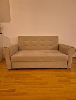 Couch Sofa Schlaffunktion beige - Frankfurt (Main)