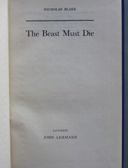 Nicholas Blake: The Beast Must Die (1949) - Münster