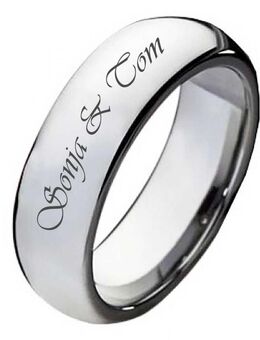Herrenring Wolframring HW128 mit gratis Außengravur - Aholming