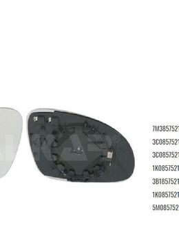 SPIEGELGLAS LINKS BEHEIZT ASPHÄRISCH VW PASSAT 3B3 7V8 7M3857521F - Dortmund Wickede