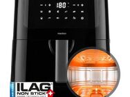 Medion® Heißluftfritteuse mit 2 Heizelementen MD11750 P10 XL Duo, großer, 2000 W, Temperatur einstellbar 50 - 200 °C, ILAG Beschichtung, Timer