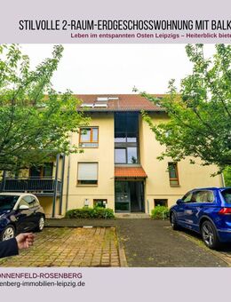 Charmante 2-Raumwohnung im EG mit Balkon & Stellplatz in grüner Lage in Leipzig / Heiterblick - Leipzig