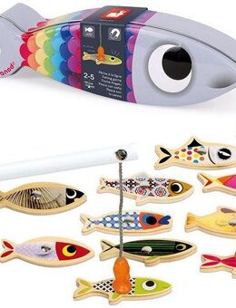 Janod Spiel Magnet-Angelspiel Sardine, Kinderspiel, in einer Blechdose