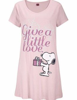 PEANUTS Sleepshirt mit Snoopy-Print in Minilänge
