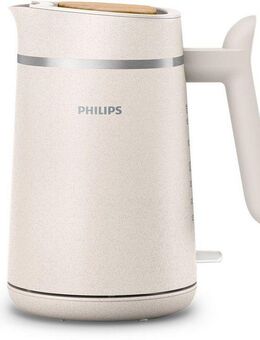 Philips Wasserkocher HD9350/90 Eco Conscious Collection, 1,7 l, 2200 W, Trockengehschutz, aus biobasiertem Kunststoff, Seidenweiß matt