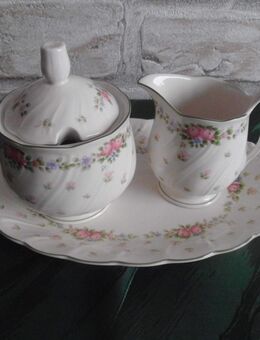 Zuckerdose, Milchkännchen, Platte, Regina Nikko TABLEWARE Japan - Unna