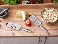 RÖSLE Küchenreibe, Edelstahl 18/10, (1-St), Mittelreibe für Rohkostsalat und Käse, mit ergonomischem Griff
