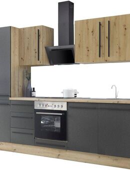 KOCHSTATION Küchenzeile KS-Florida mit 38mm starker Arbeitsplatte, Breite 270 cm, wahlweise mit E-Geräten, Soft-Close-Funktion