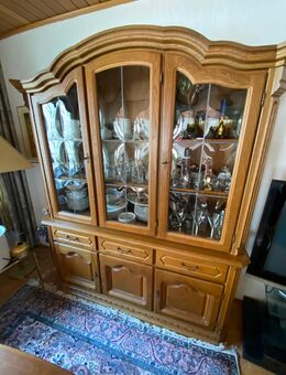 Vitrinenschrank Eiche massiv - Essen