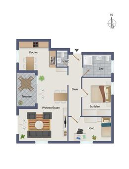 URBAN LIVING - Wohnen in der Karlsvorstadt in Öhringen OG Wohnung Nr. 4 im Haus A - Öhringen
