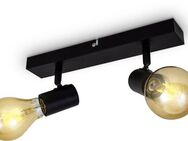 B.K.Licht LED Deckenspots, ohne Leuchtmittel, Deckenleuchte, Retro, Deckenlampe, Industriedesign, schwarz-matt