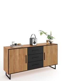 Sideboard Bella Eiche teilmassiv Akustikpaneel 3505 - Kirchlengern