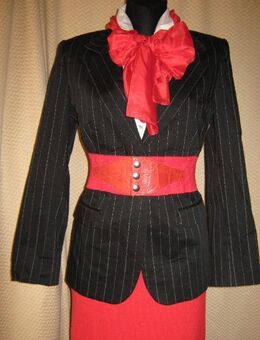 NEU* Edler * Anzugs * Kostüm * Nadelstreifen- Blazer "Xinshaoshi" Gr. 36- 38/ S, schwarz- beige* - Riedlingen Zentrum