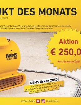 REMS Orkan 2050 Elektrischer Baulüfter - Aktion August 2025 - Laucha (Unstrut) Kirchscheidungen