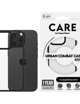 CARE by PanzerGlass Handyhülle Urban Combat Case für Apple iPhone 16 Pro, Backcover, Schutzhülle, Handyschutzhülle, Case, Schutzcase, stoßfest