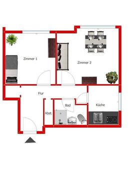 Gemütliche 2-Zimmer-Wohnung in einem gepflegten Wohnhaus. - Offenbach (Main)