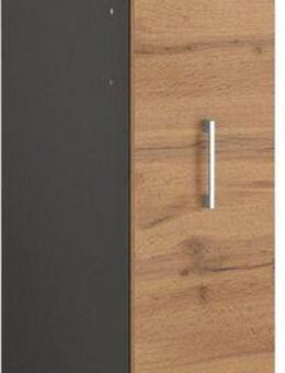 KOCHSTATION Apothekerschrank KS-Colmar 30 cm breit, 165 cm hoch, mit 3 Ablagen, mit Metallgriff