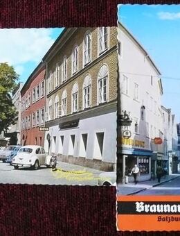 2 alte Postkarten von Braunau, farbig postalisch gelaufen, Stempel 1970 - Niederfischbach