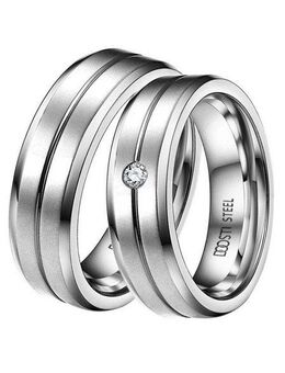 DOOSTI Trauring Schmuck Geschenk Edelstahl Trauring Ehering Partnerring LIEBE, Made in Germany - wahlweise mit oder ohne Zirkonia